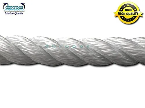 1/2" X 5' Three Strand Mooring Pendant 100% Nylon Rope with Thimble. (Tensile Strength 6.400 Lbs.) Made in USA. FREE EXPEDITED SHIPPING