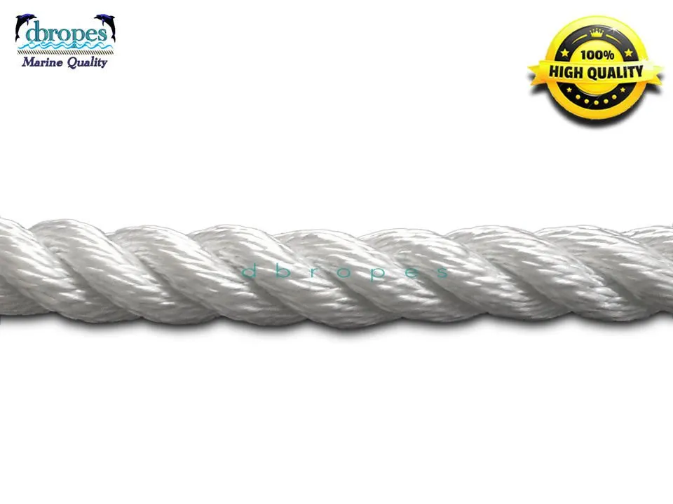 3/4" X 9' Three Strand Mooring Pendant 100% Nylon Rope with Thimble. (Tensile Strength 13800 Lbs.) Made in USA. FREE EXPEDITED SHIPPING