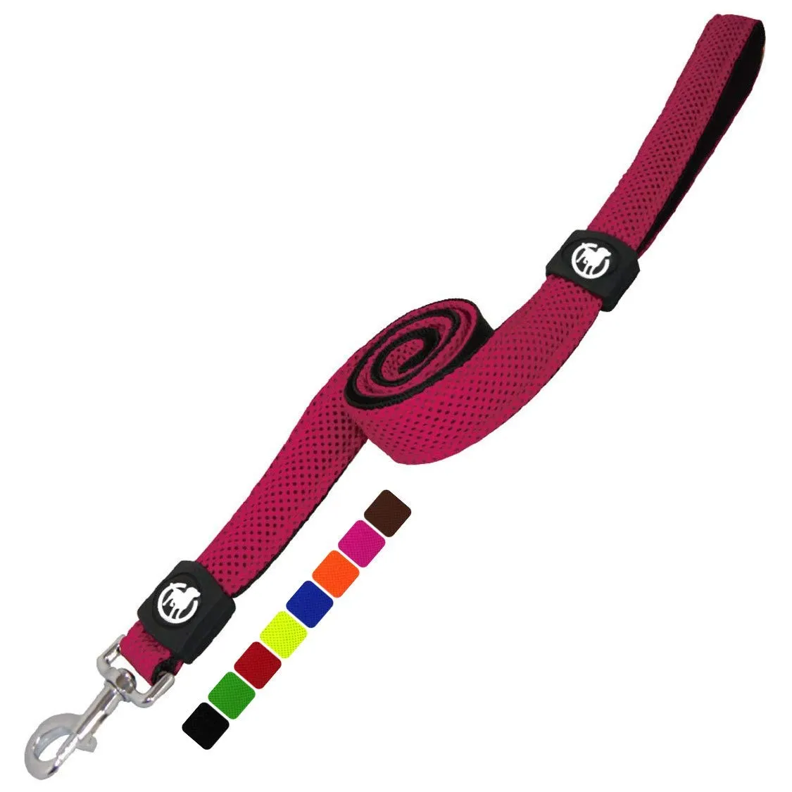 Airmesh Dog Leash - 4 Ft, Training Leash With Padded Hand Loop Dogs - Xs