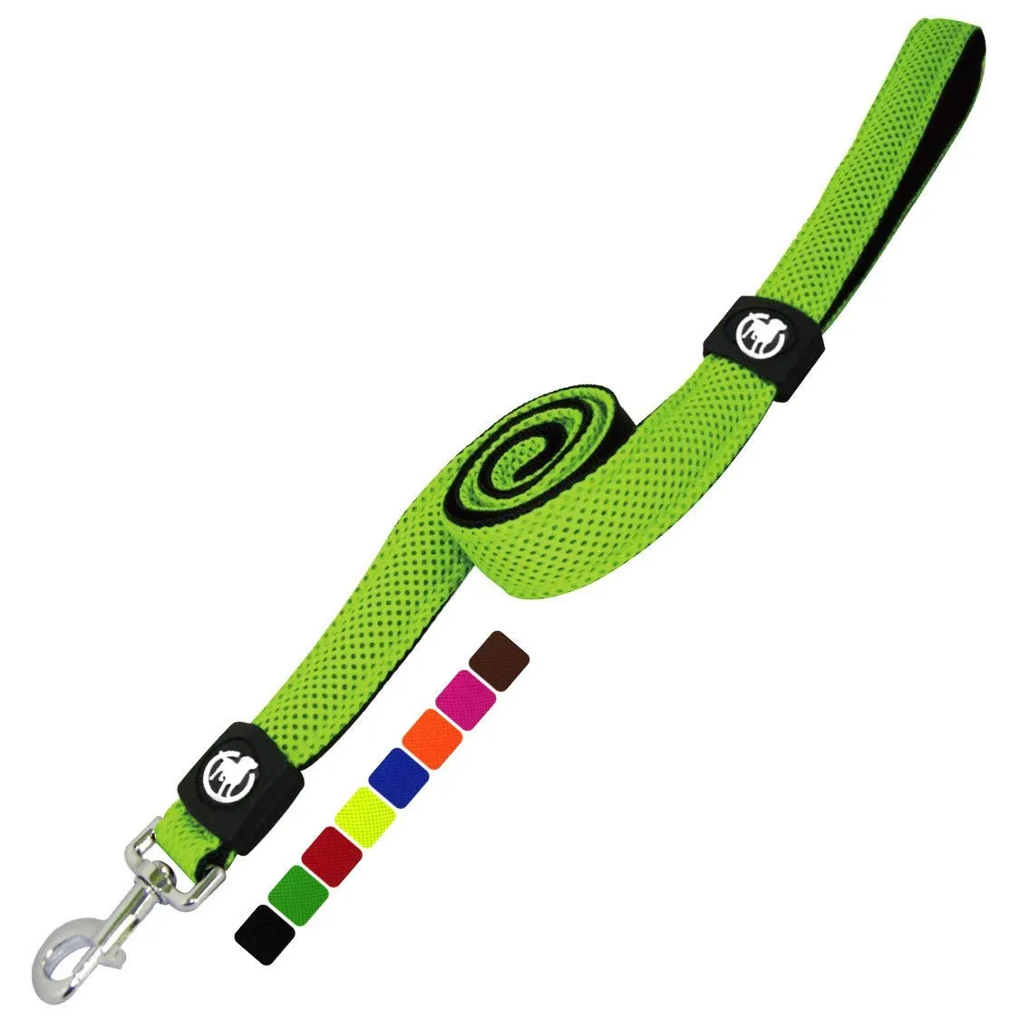 Airmesh Dog Leash - 4 Ft, Training Leash With Padded Hand Loop Dogs - Xs