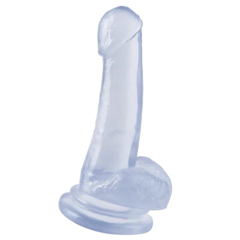 Basix Rubber Works 8 Inch Dong With Suction Cup -  Clear