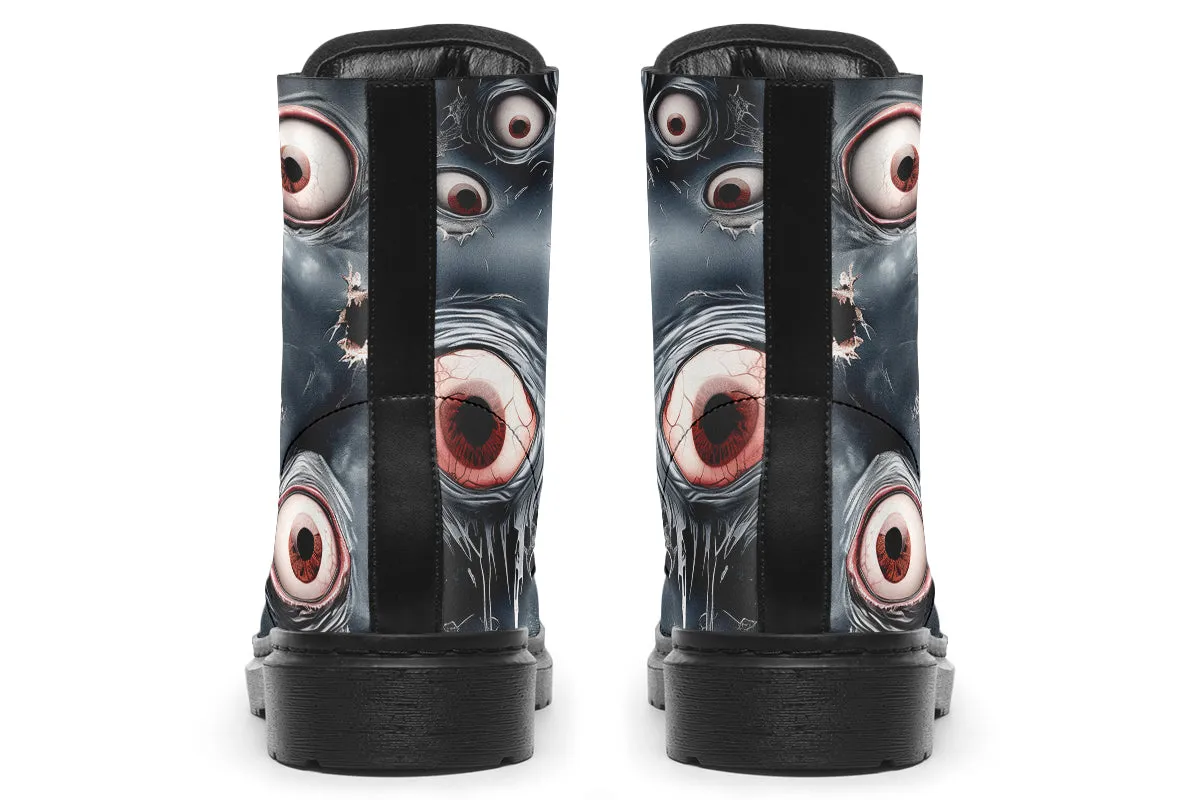 Beholder Boots - Vegan Leather Doc-Style Boots with Durable Stitched on Soles