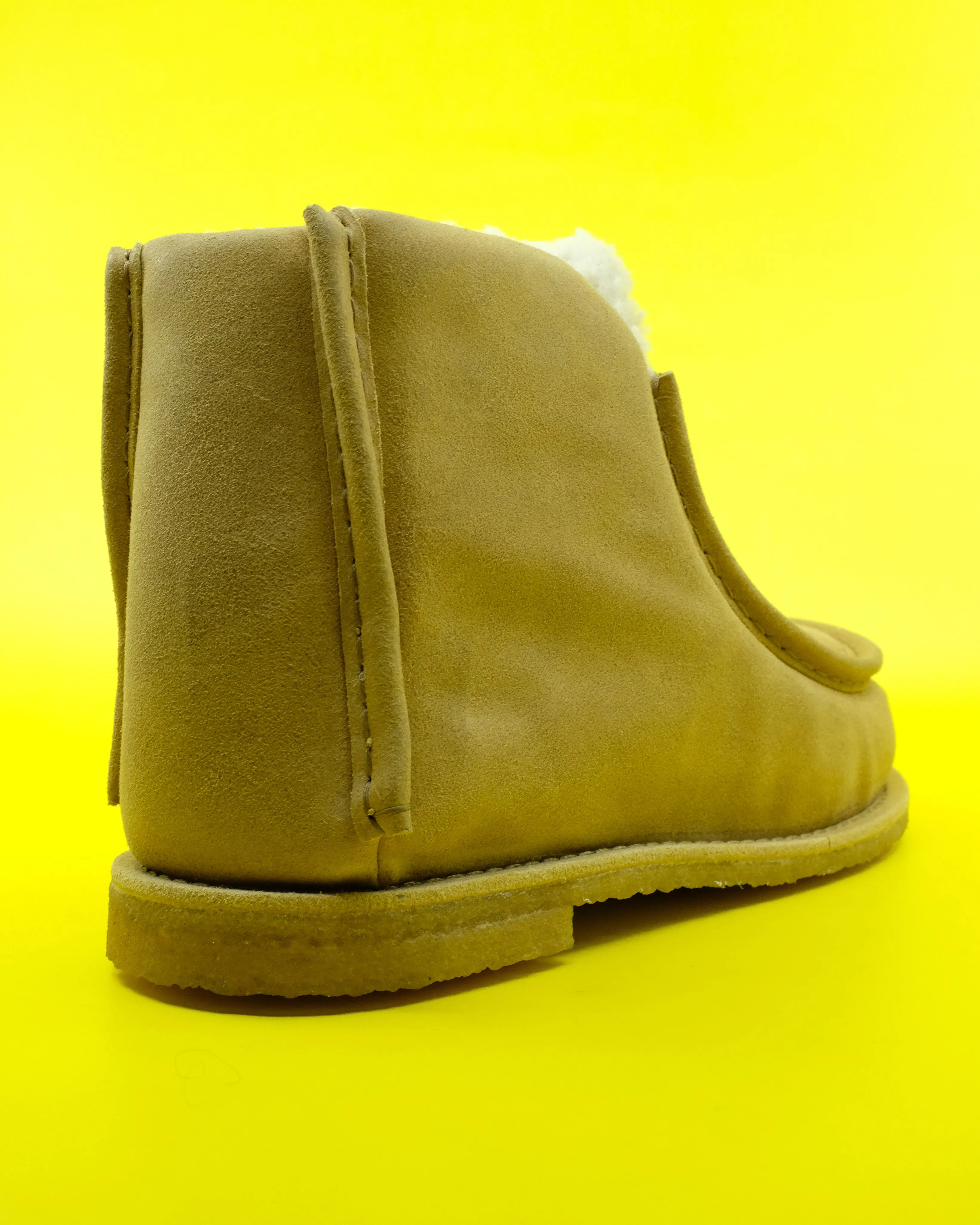 Beige Suede padded Ankle Boots