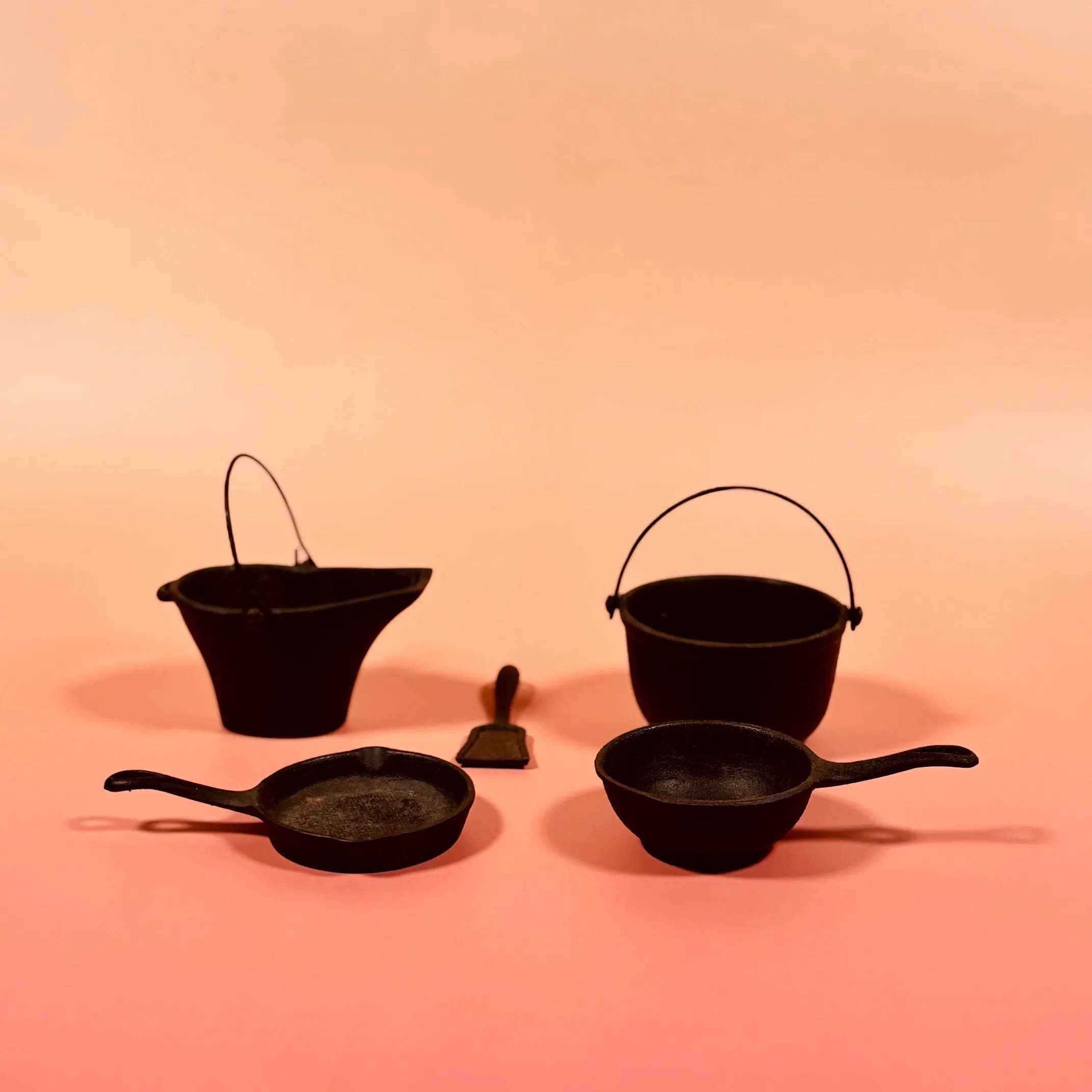Circa 1950's Medium Sized Crescent Cast Iron Toy Stove