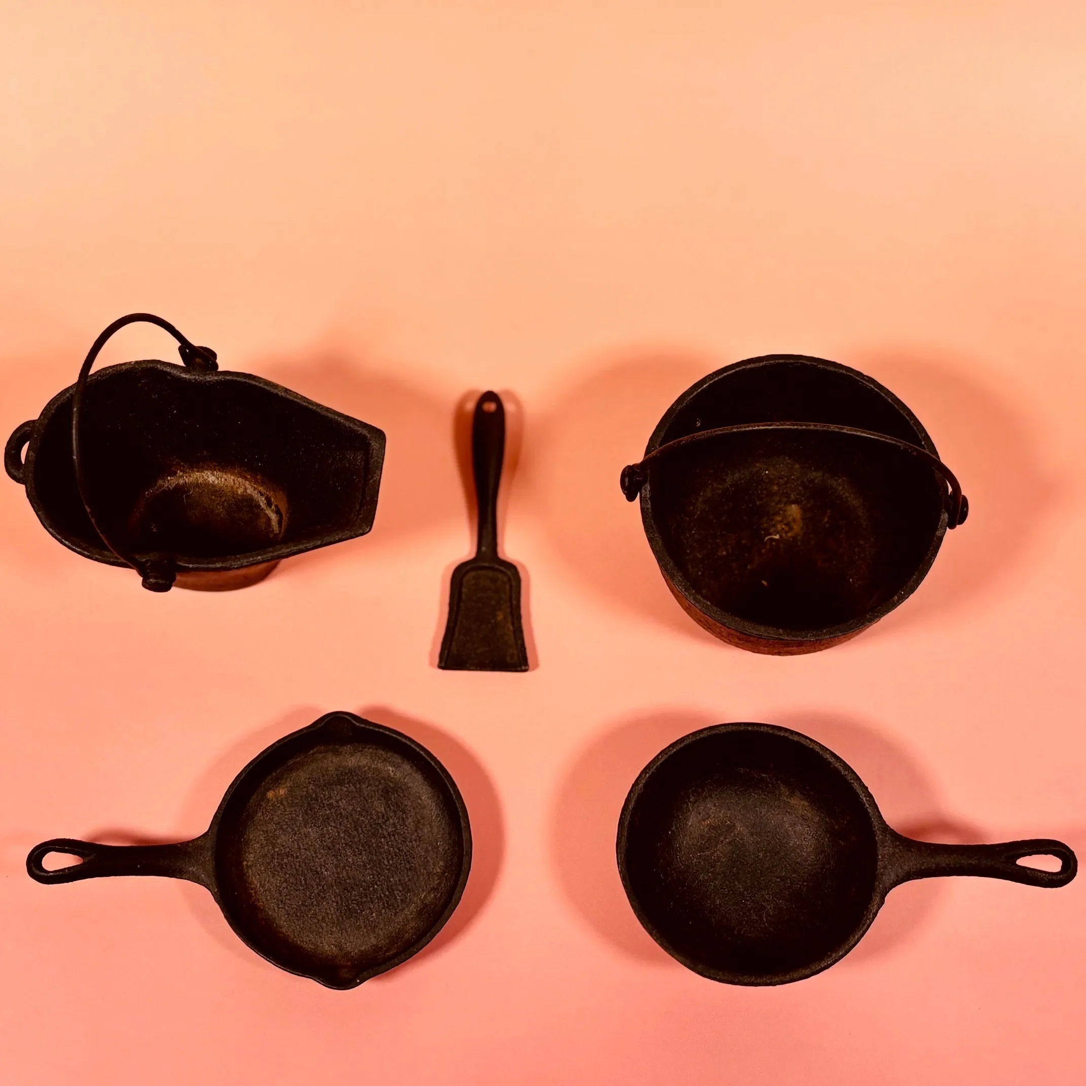 Circa 1950's Medium Sized Crescent Cast Iron Toy Stove
