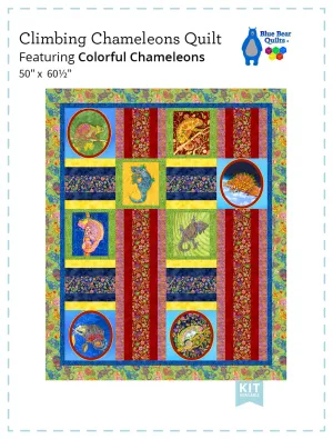 Colorful Chameleons Climbing Quilt Kit