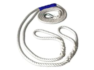 Custom 5/8" X 11' Three Strand Double Mooring Pendant 100% Nylon Rope with Stainless Steel Thimble (Tensile Strength 10400 Lbs.) Made in USA.