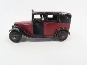 Dinky 36g Taxi - Maroon/Black - Fairly Chipped !