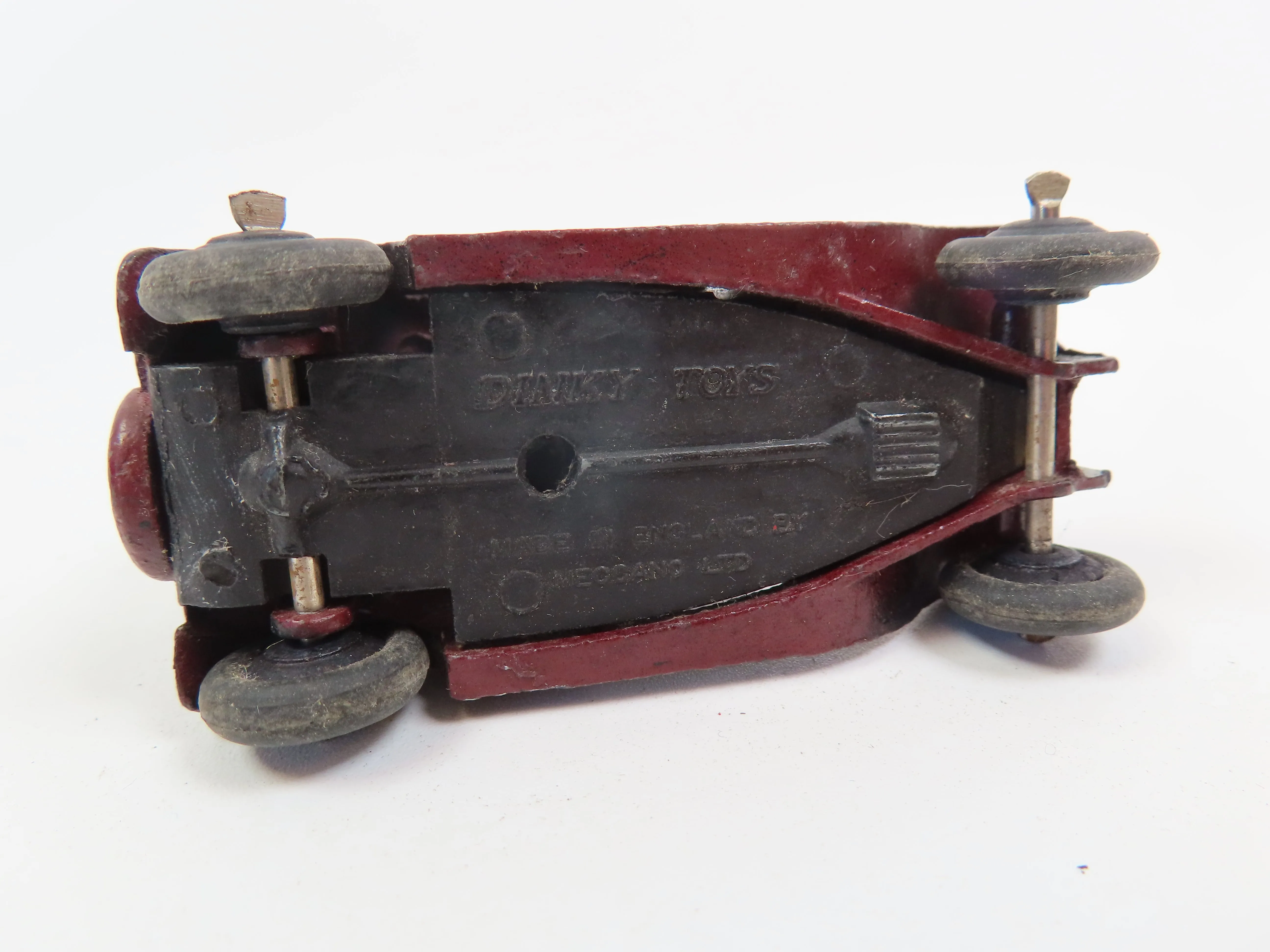 Dinky 36g Taxi - Maroon/Black - Fairly Chipped !
