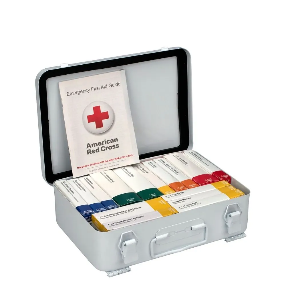 First Aid Only 91348 16 Unit First Aid Kit, 2021 ANSI A,  Metal Case