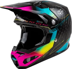 Fly Racing Youth Formula S Carbon Legacy Helmet Blk/Electric Blu/Fuschia