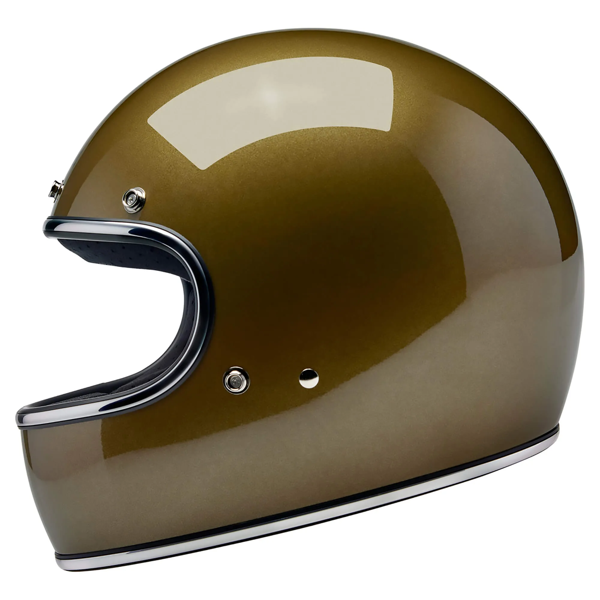 Gringo DOT/ECE R22.06 Approved Full Face Helmet - Ugly Gold Metallic