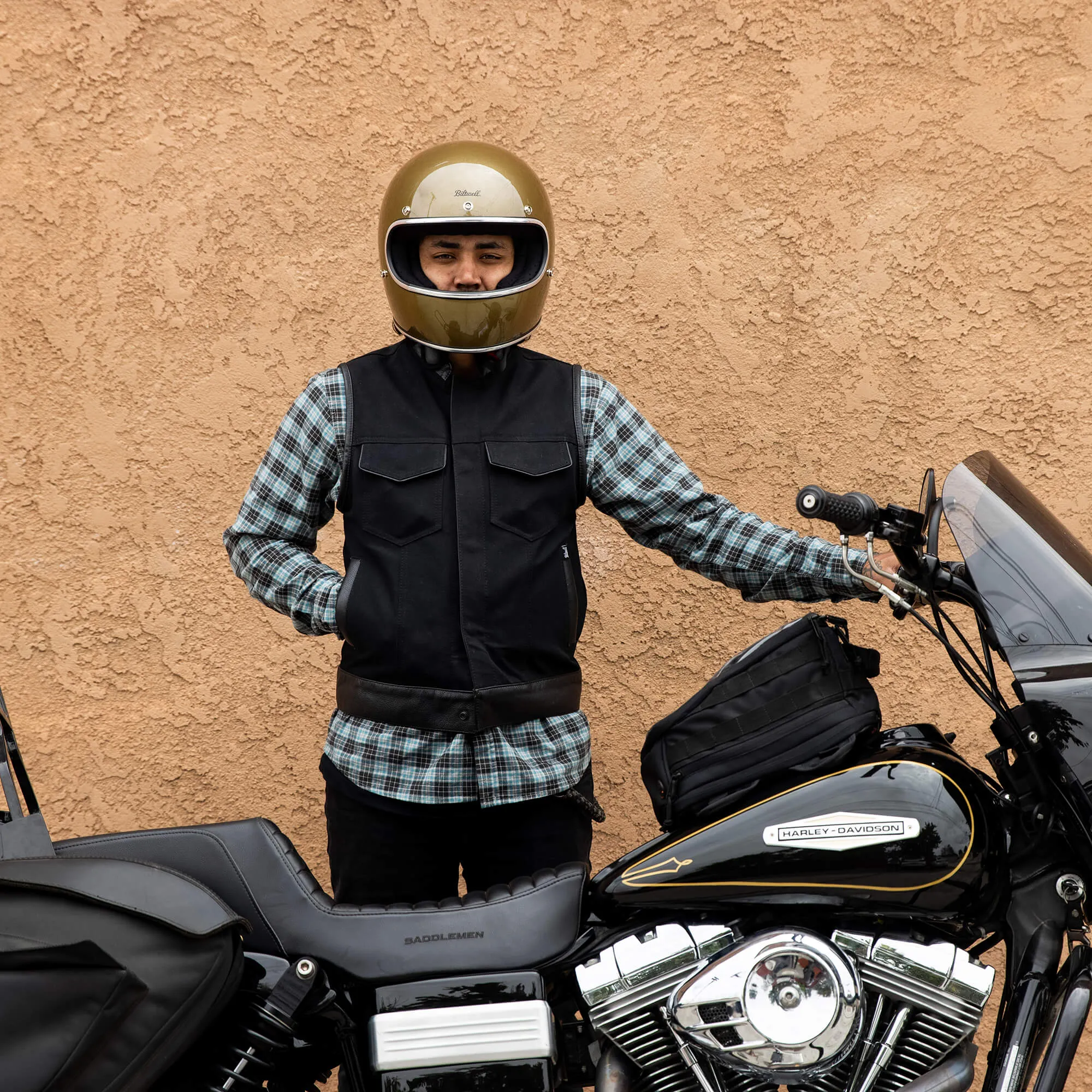 Gringo DOT/ECE R22.06 Approved Full Face Helmet - Ugly Gold Metallic