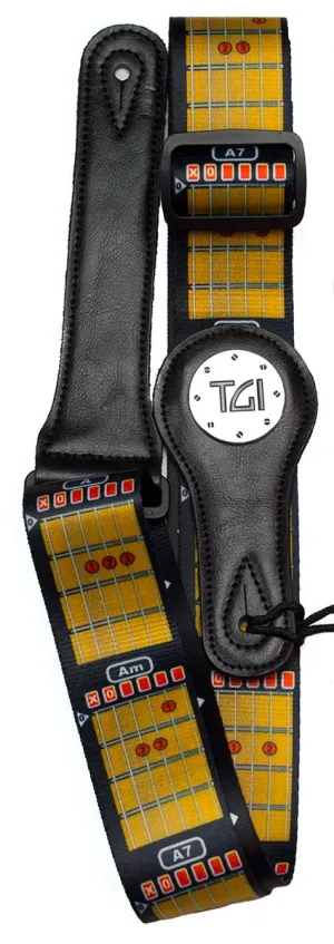 Guitar Strap - "Guitar Chords" Design