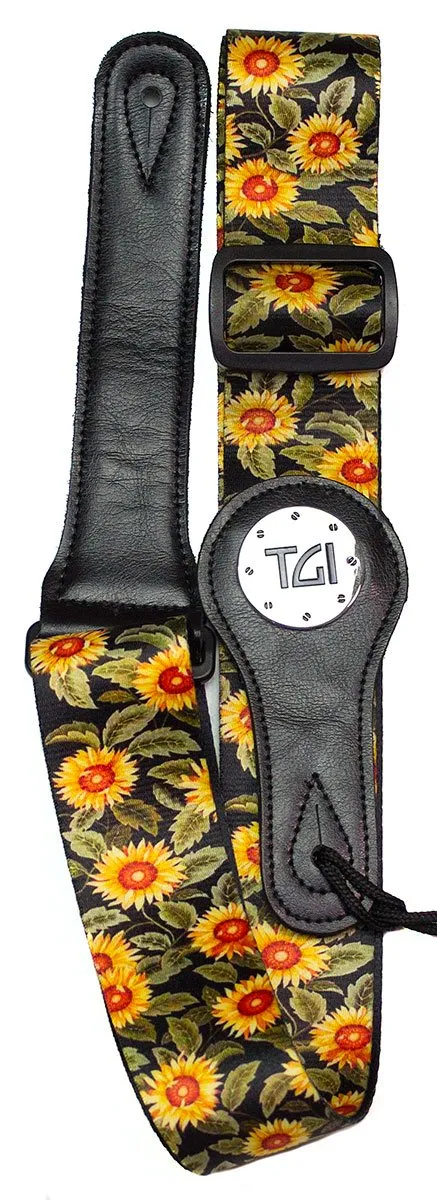 Guitar Strap - "Sunflower" design