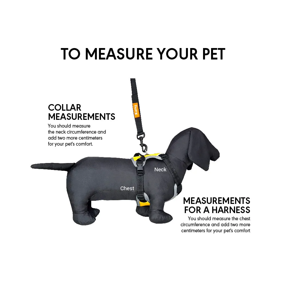 Kanu Pet Mini Walker Black/Yellow Dog Harness