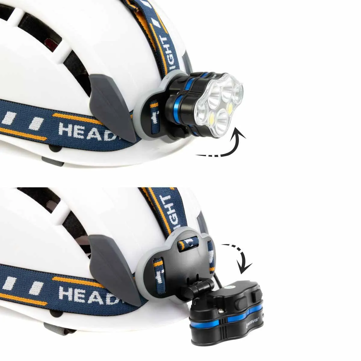 LED Rechargeable Water-resistant Headlamp, Red and White Light