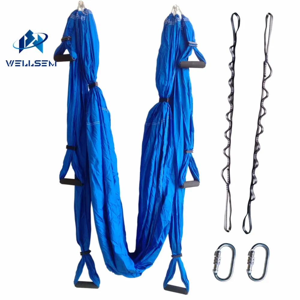 Leisure Decompression Hammock Inversion Trapeze Anti-Gravity Aerial Traction Yoga Gym Swing Hanging   Daisy Chain Carabiners