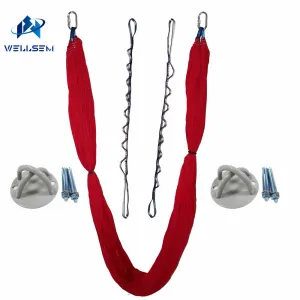 Luxury Set Elastic Aerial Flying Anti-gravity Yoga Hammock Swing   daisy Chain  Ceiling Anchor for Yoga body building slimming