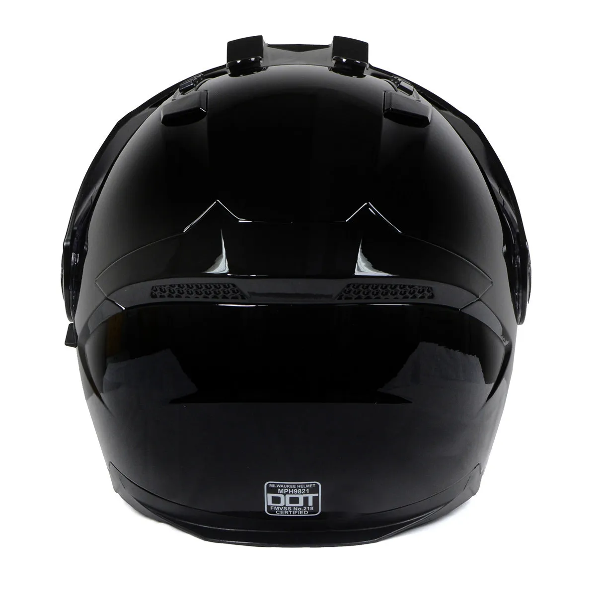 Milwaukee Helmets Gloss Black Ominous Dual Sport Advanced Motorcycle