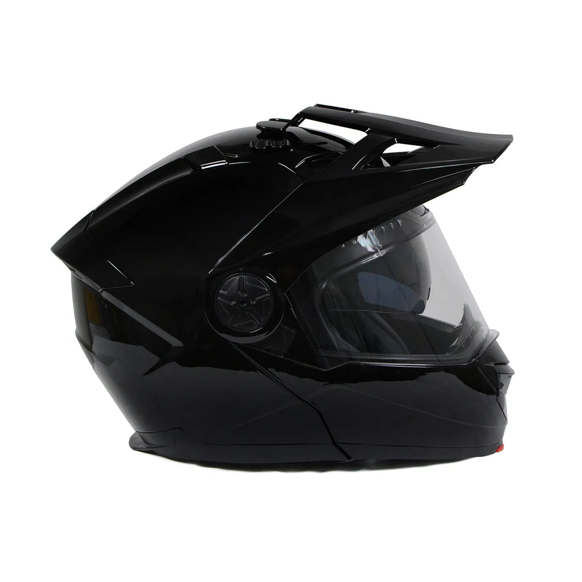 Milwaukee Helmets Gloss Black Ominous Dual Sport Advanced Motorcycle