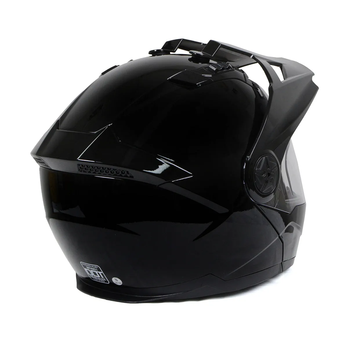 Milwaukee Helmets Gloss Black Ominous Dual Sport Advanced Motorcycle