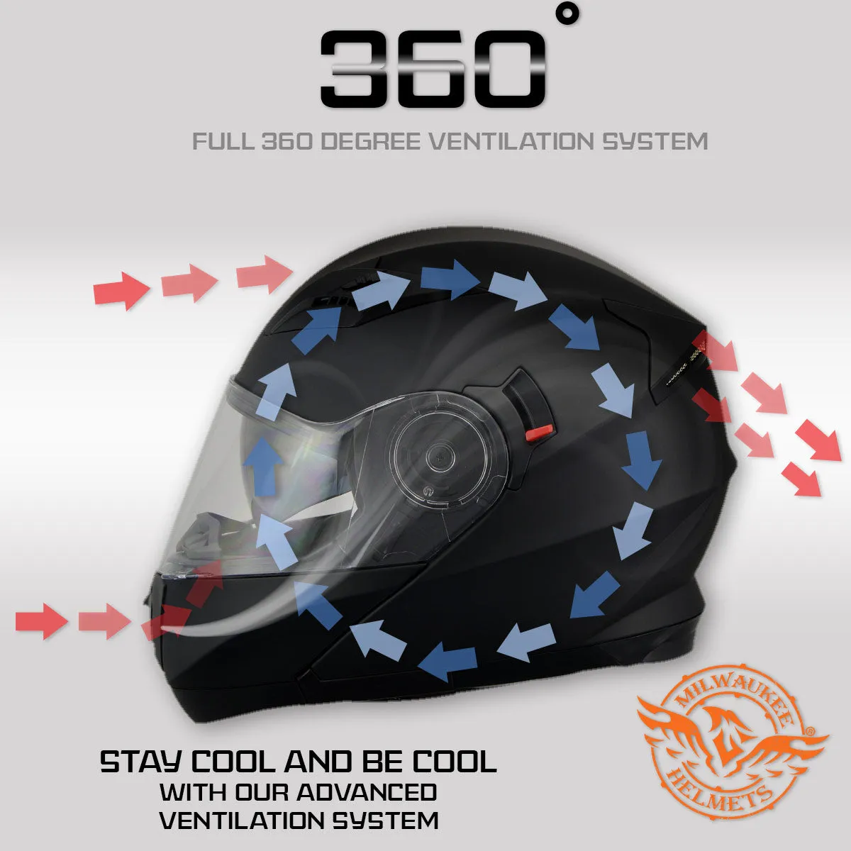 Milwaukee Performance Helmets MPH9803DOT 'Ionized' Matte Black