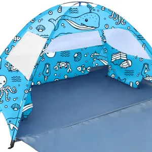 Ocean World Theme Beach Baby Tent, Large Beach Tent for Baby, Beach and Whole Family