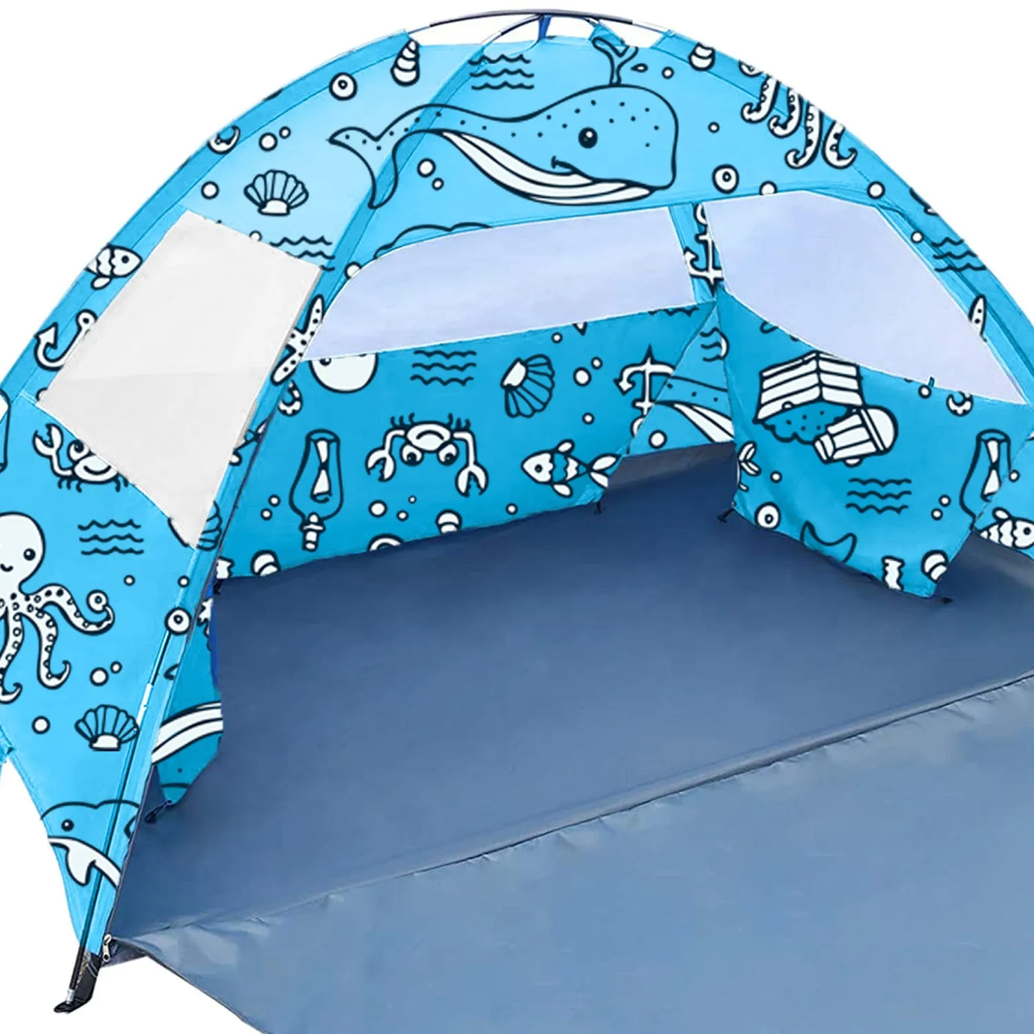 Ocean World Theme Beach Baby Tent, Large Beach Tent for Baby, Beach and Whole Family