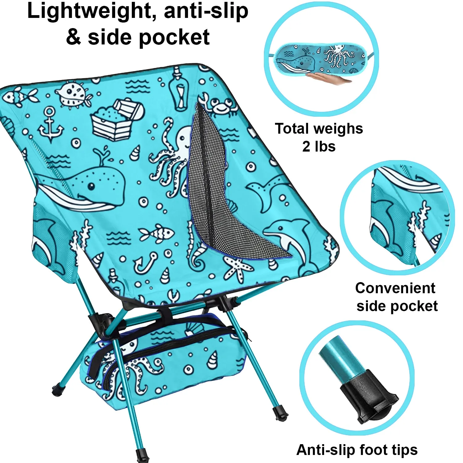 Ocean World Theme Beach Chair - Teen size