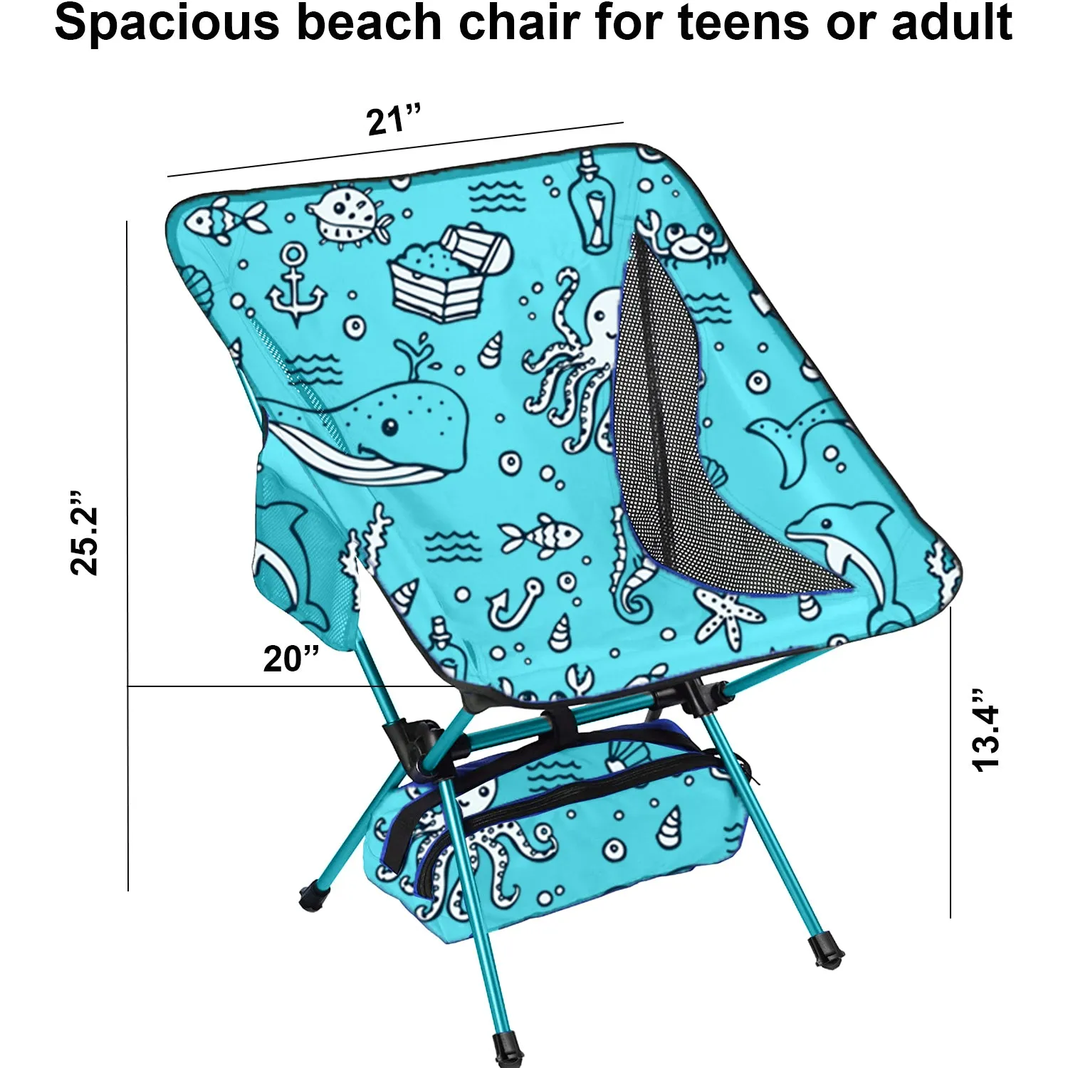 Ocean World Theme Beach Chair - Teen size