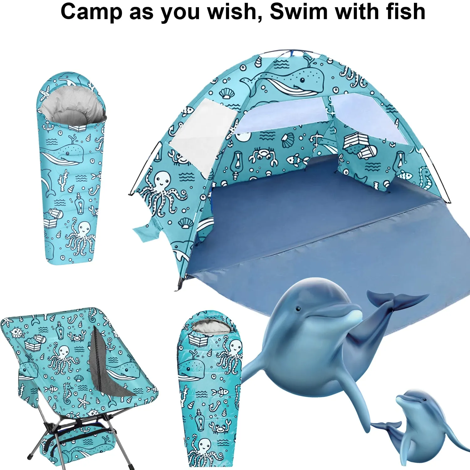 Ocean World Theme Beach Chair - Teen size