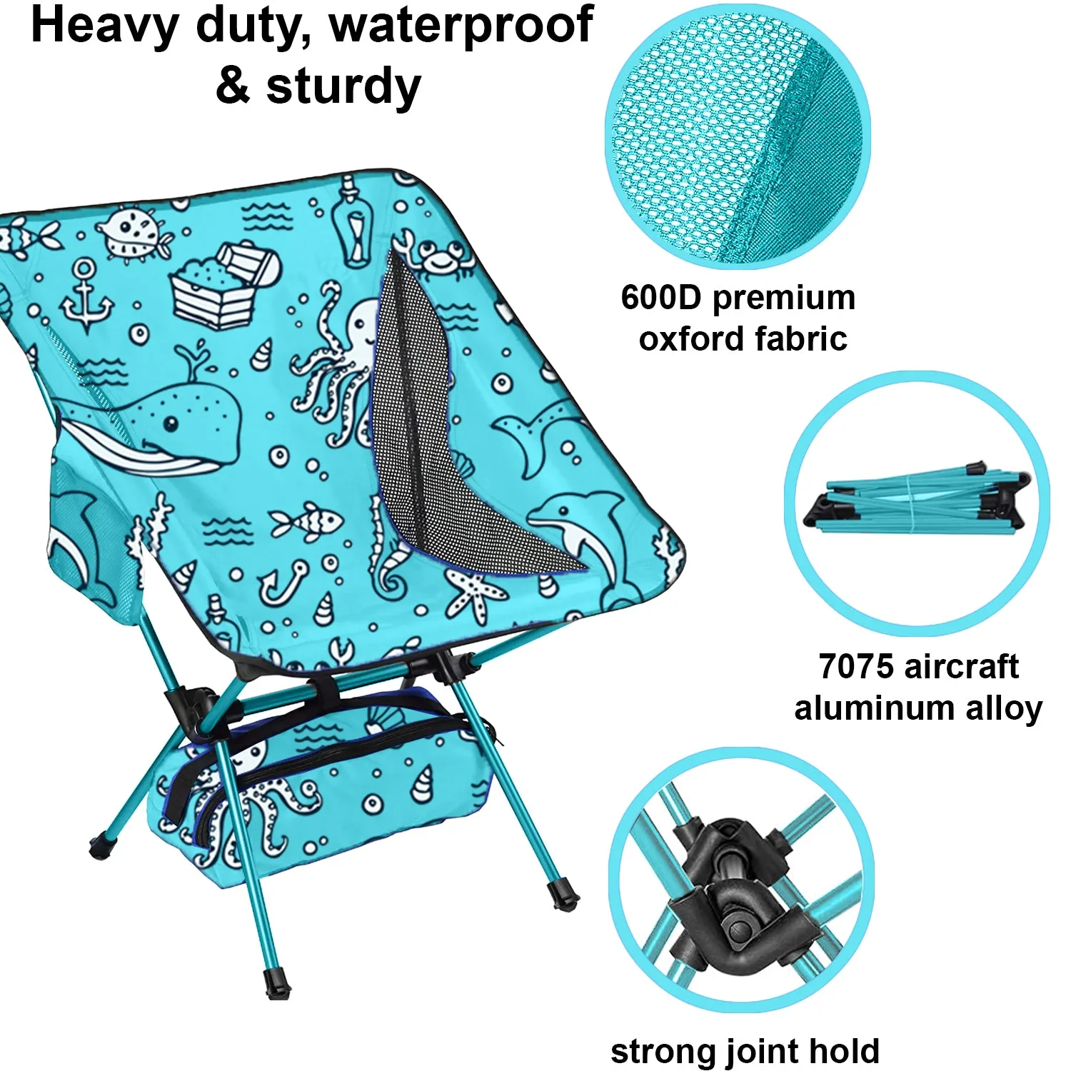 Ocean World Theme Beach Chair - Teen size