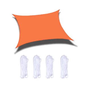 Outdoor Garden Sunshade Sail Waterproof Anti-UV Canopy, Size: 4m x 5m(Orange)