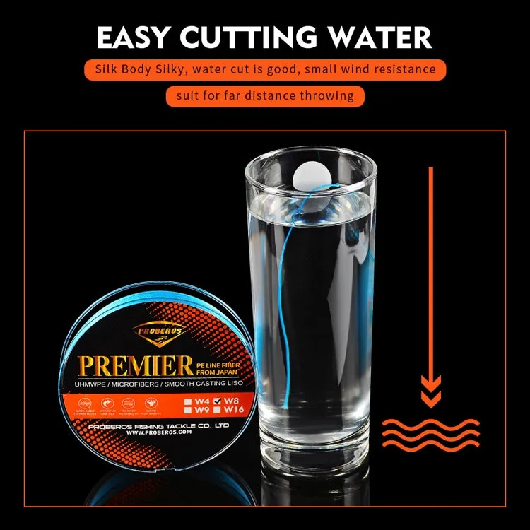PROBEROS 8 Edited 100M Majestic Horse Fish Line, Line number: 5.0 / 60LB(Red)