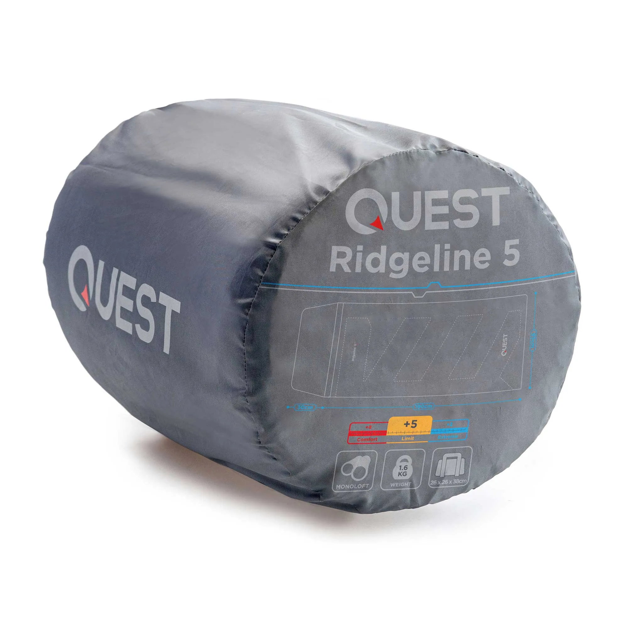 Quest Outdoors Ridgeline 5 Sleeping Bag - Ultra-Comfortable and Lightweight 5-Season Outdoor Sleeping Bag for Camping and Hiking