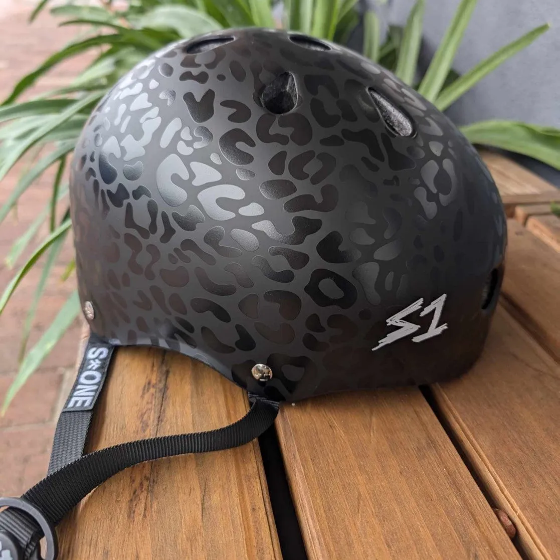 S1 Lifer Black Leopard Helmet - Certified