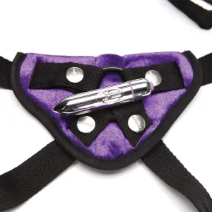 Premium Tantus Velvet Purple Vibrating Strap-On Harness - Adjustable Comfort & Intense Pleasure
