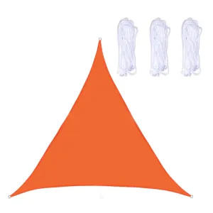 Triangle Outdoor Garden Sunshade Sail Waterproof Anti-UV Canopy, Size: 6m x 6m x 6m(Orange)