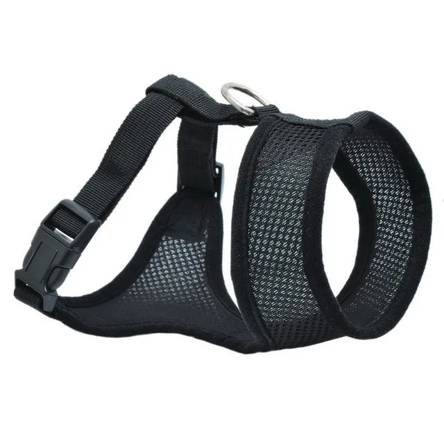 Urijk Medium And Large Pet Dog Harness Vest Reflective Tape Yarn Breathable And Comfortable Mesh Pet Dog Leash Big Dog Harness